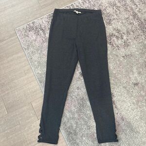 Woman Within Women’s Grey Caged Soft Plus Size Leggings M 14/16